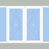 Металопластикове вікно чотиристулкове поворотно-відкидне (53) small